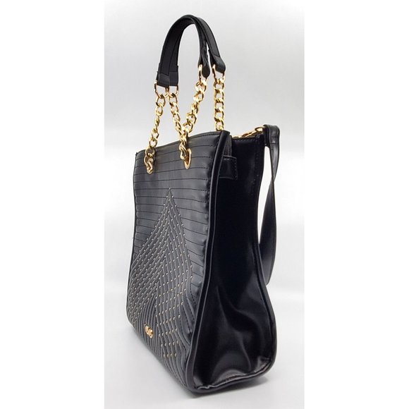 NWOT Xoxo Black Chervon Quilted Satchel $42.00 - Picture 2 of 5